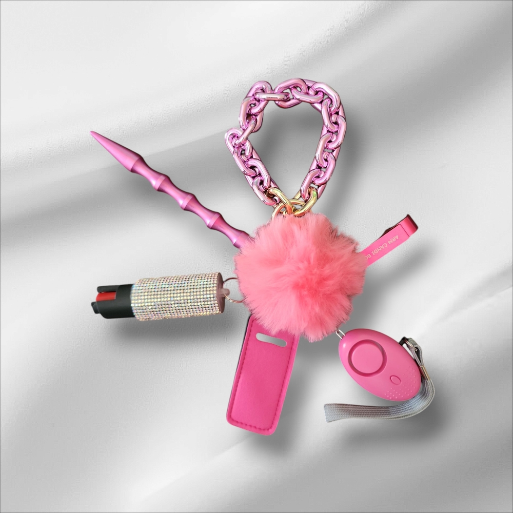 Pink Keychain Accessory Set